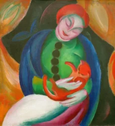 Girl with Cat II